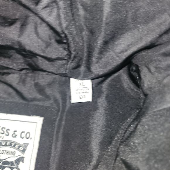Levi's Strauss Full-Zip Snap Quilted Hooded Parka Coat Black Mens Sz X-Large N - Picture 6 of 8